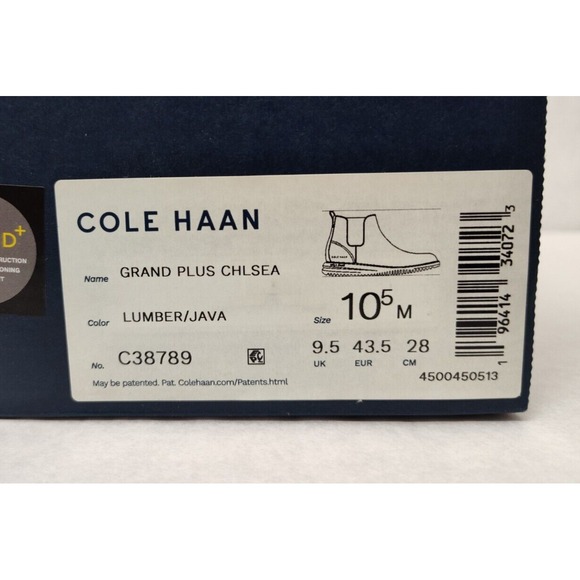 Cole Haan Men's Grand Plus Chelsea Suede Boots C38789 Lumber Java Sz‎ 10.5 - Picture 12 of 12